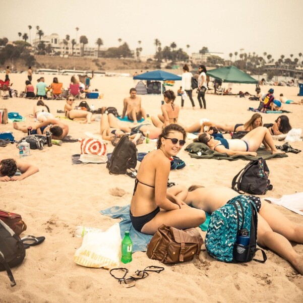 plażowanie to jeden z uroków Los Angeles